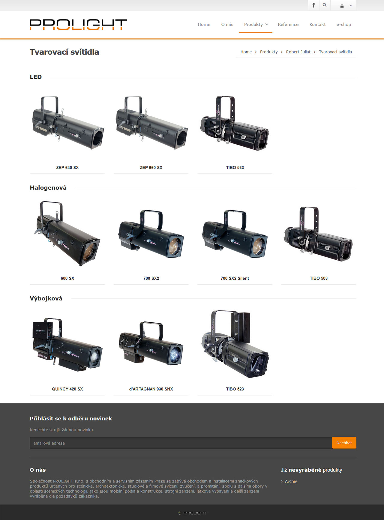 Pro-light www stránky